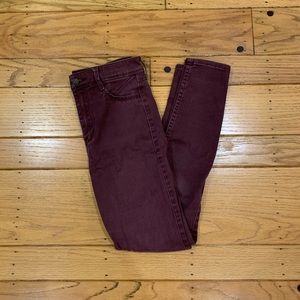 Soft Burgundy Hollister Jeggings